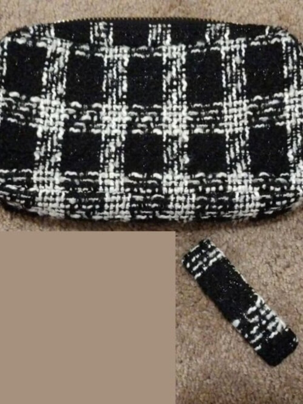 Stoney Clover Lane Destination London: Boucle small pouch + hair clip